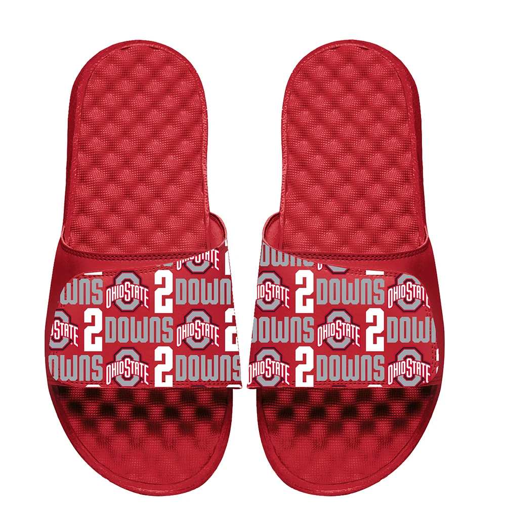 Unisex ISlide Caleb Downs Scarlet Ohio State Buckeyes NIL Pattern Slide Sandals