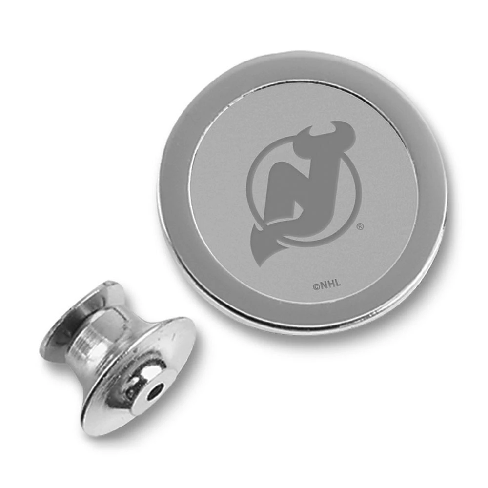 New Jersey Devils NHL Silver Lapel Pin