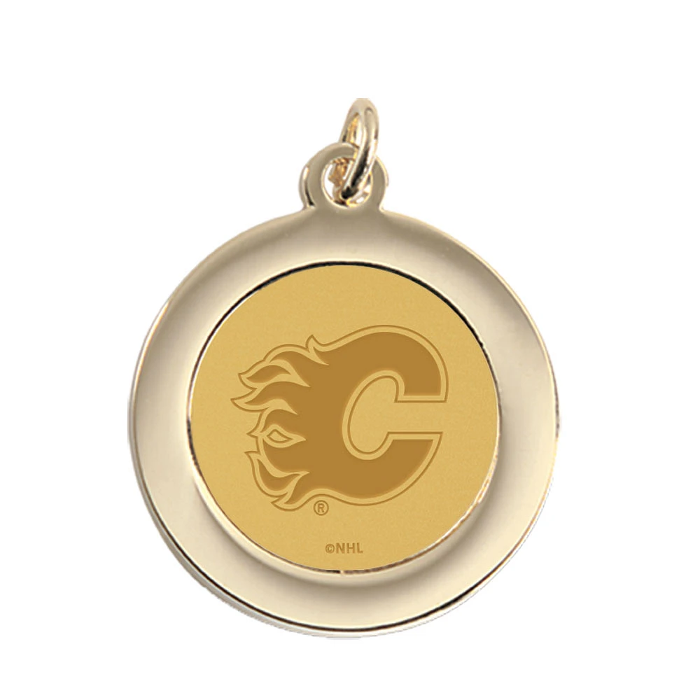 Calgary Flames Gold Pendant