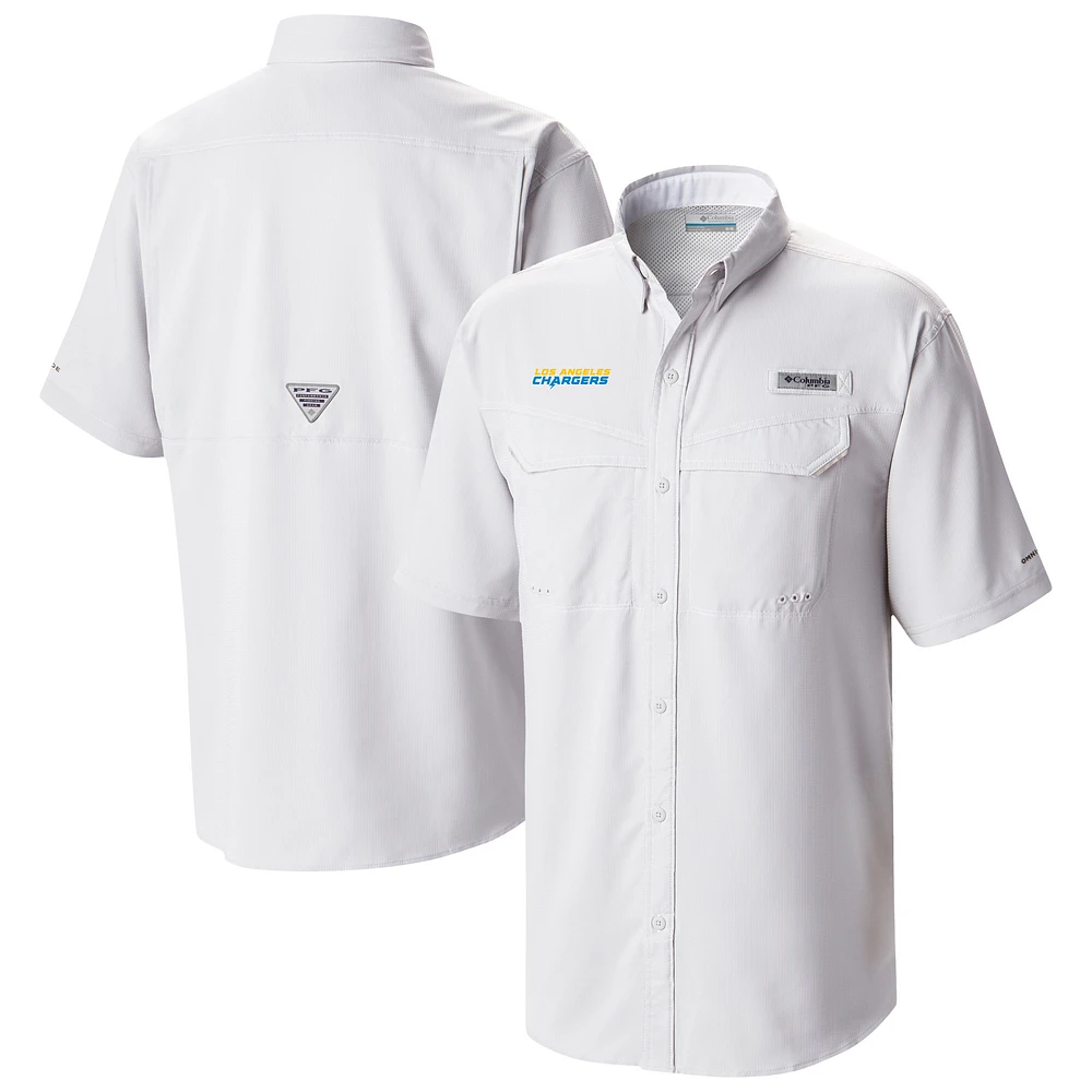Men's Columbia Los Angeles Chargers Low Drag Offshore Omni-Wick Button-Up Shirt