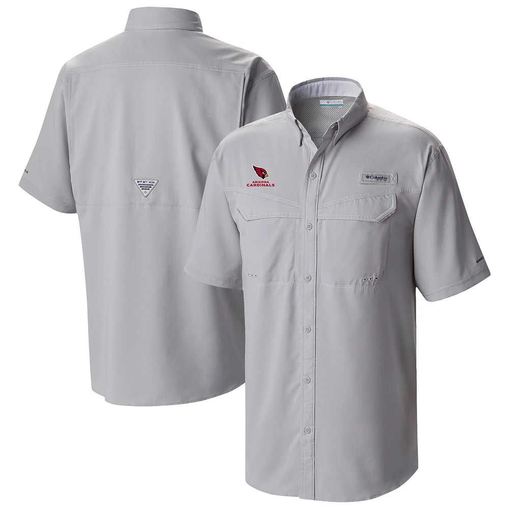 Men's Columbia Gray Arizona Cardinals Low Drag Offshore Omni-Wick Button-Up Shirt