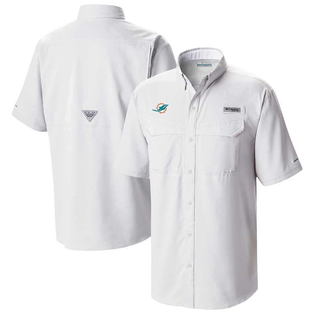 Men's Columbia Miami Dolphins Low Drag Offshore Omni-Wick Button-Up Shirt