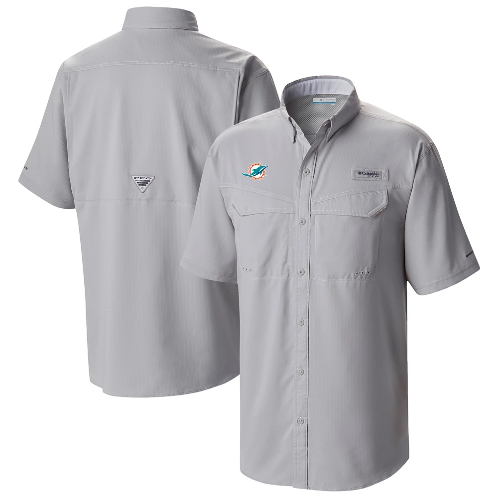 Men's Columbia Miami Dolphins Low Drag Offshore Omni-Wick Button-Up Shirt