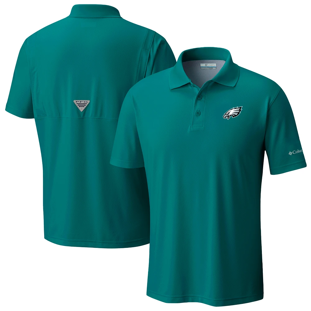 Men's Columbia Midnight Green Philadelphia Eagles Low Drag Offshore Polo
