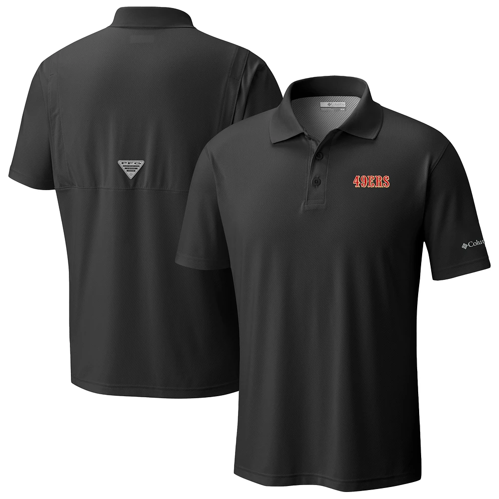 Men's Columbia Black San Francisco 49ers Low Drag Offshore Polo