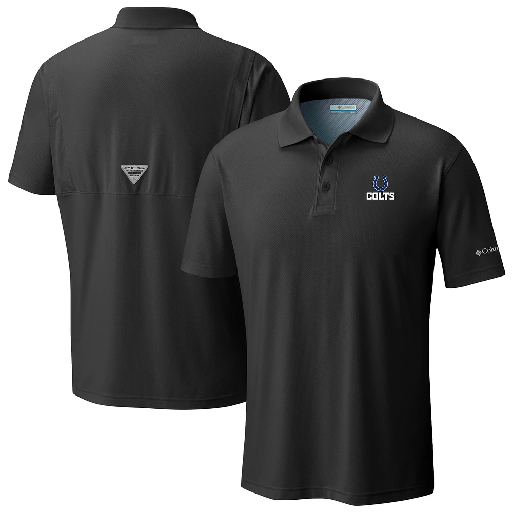 Men's Columbia Black Indianapolis Colts Low Drag Offshore Polo