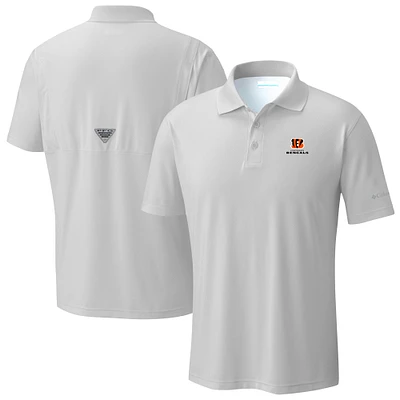 Men's Columbia Light Gray Cincinnati Bengals Low Drag Offshore Polo