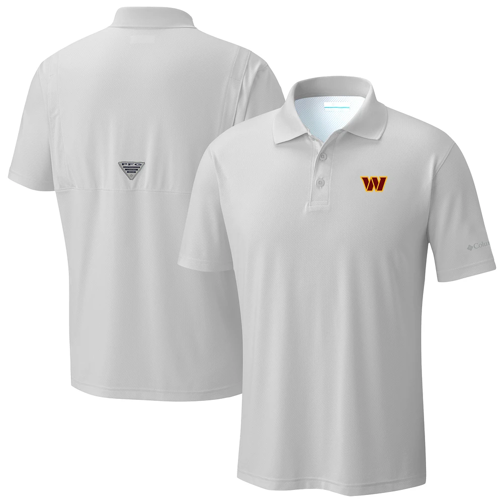 Men's Columbia Light Gray Washington Commanders Low Drag Offshore Polo
