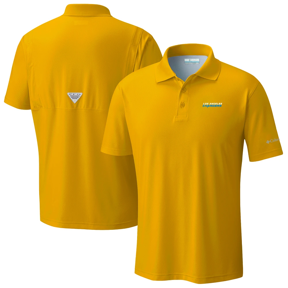 Men's Columbia Gold Los Angeles Chargers Low Drag Offshore Polo