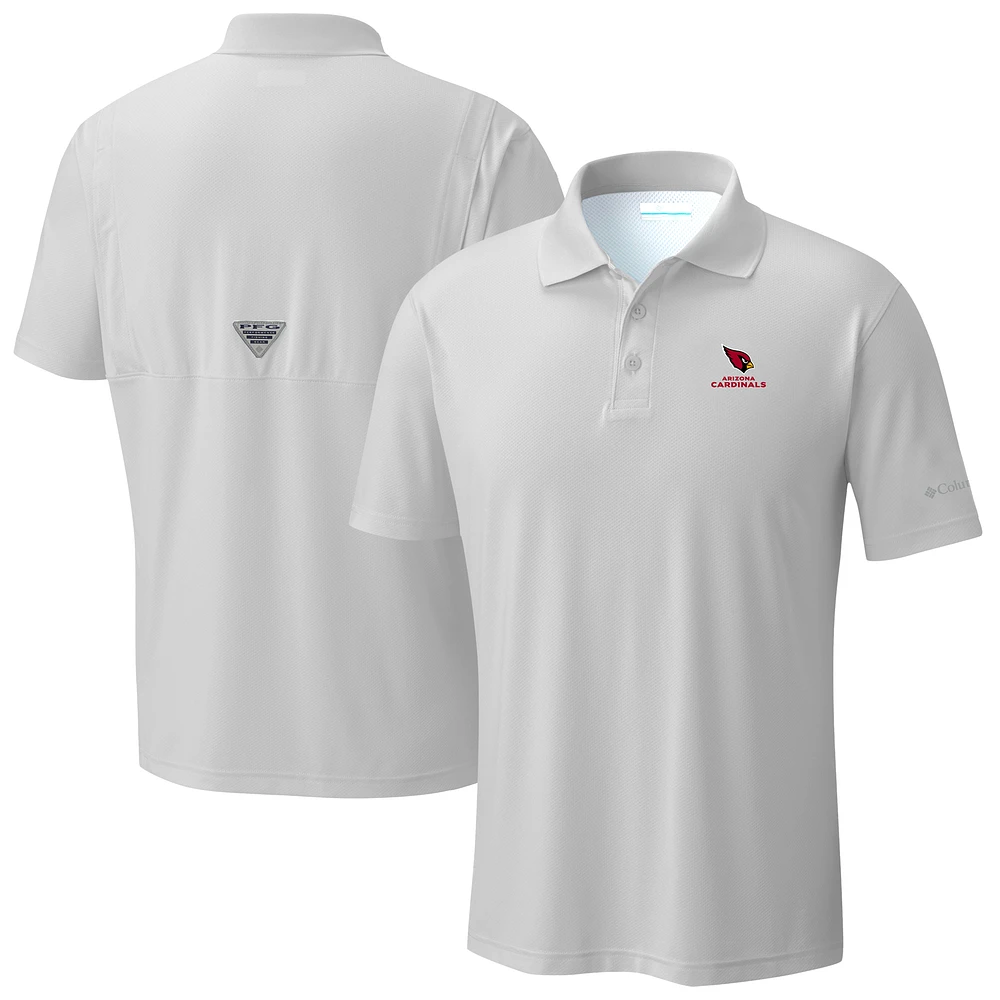 Men's Columbia Light Gray Arizona Cardinals Low Drag Offshore Polo