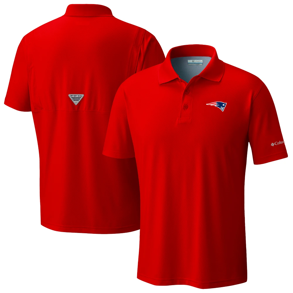 Men's Columbia Red New England Patriots Low Drag Offshore Polo