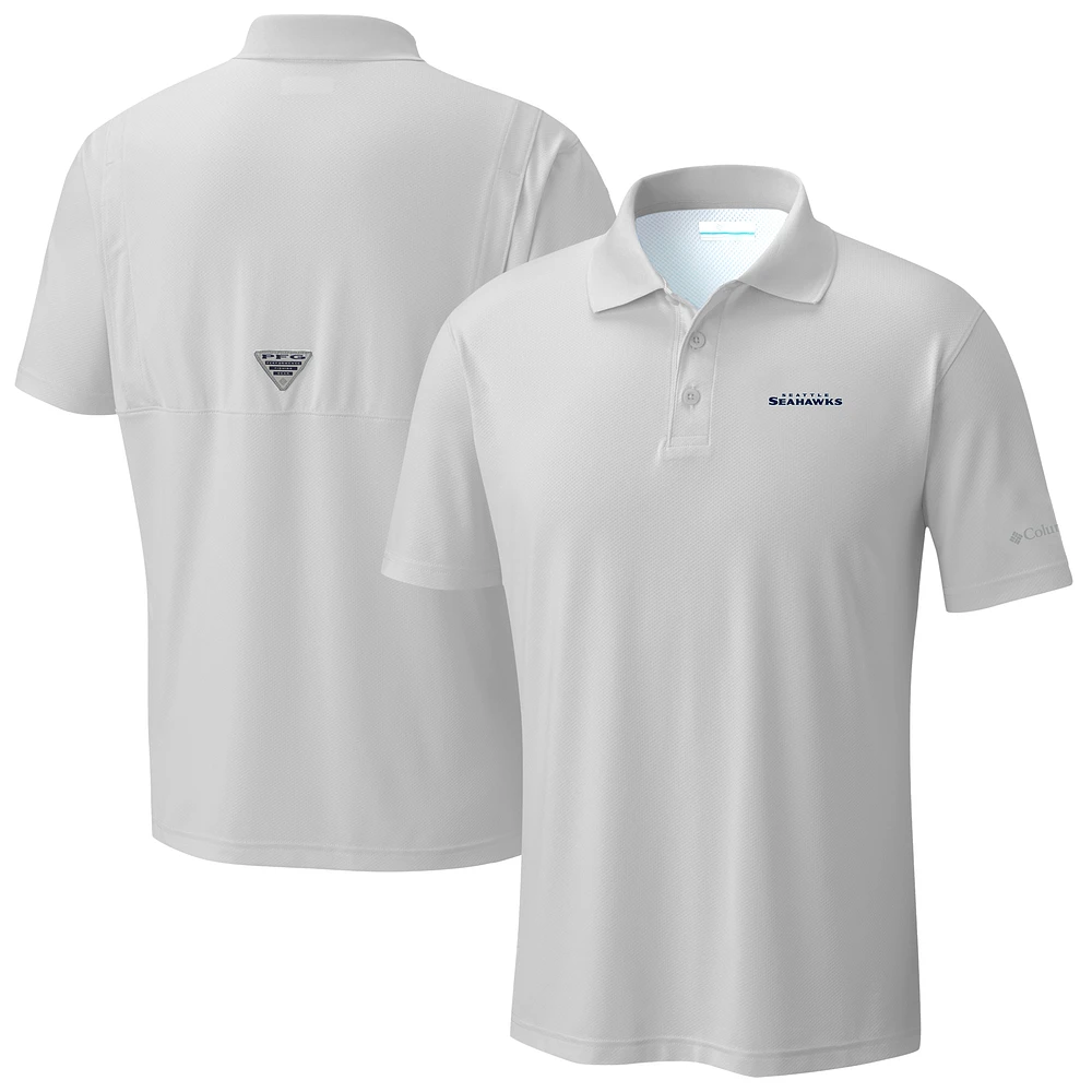 Men's Columbia Light Gray Seattle Seahawks Low Drag Offshore Polo