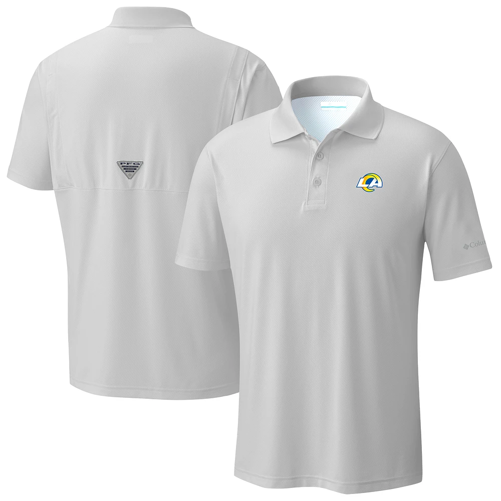 Men's Columbia Light Gray Los Angeles Rams Low Drag Offshore Polo