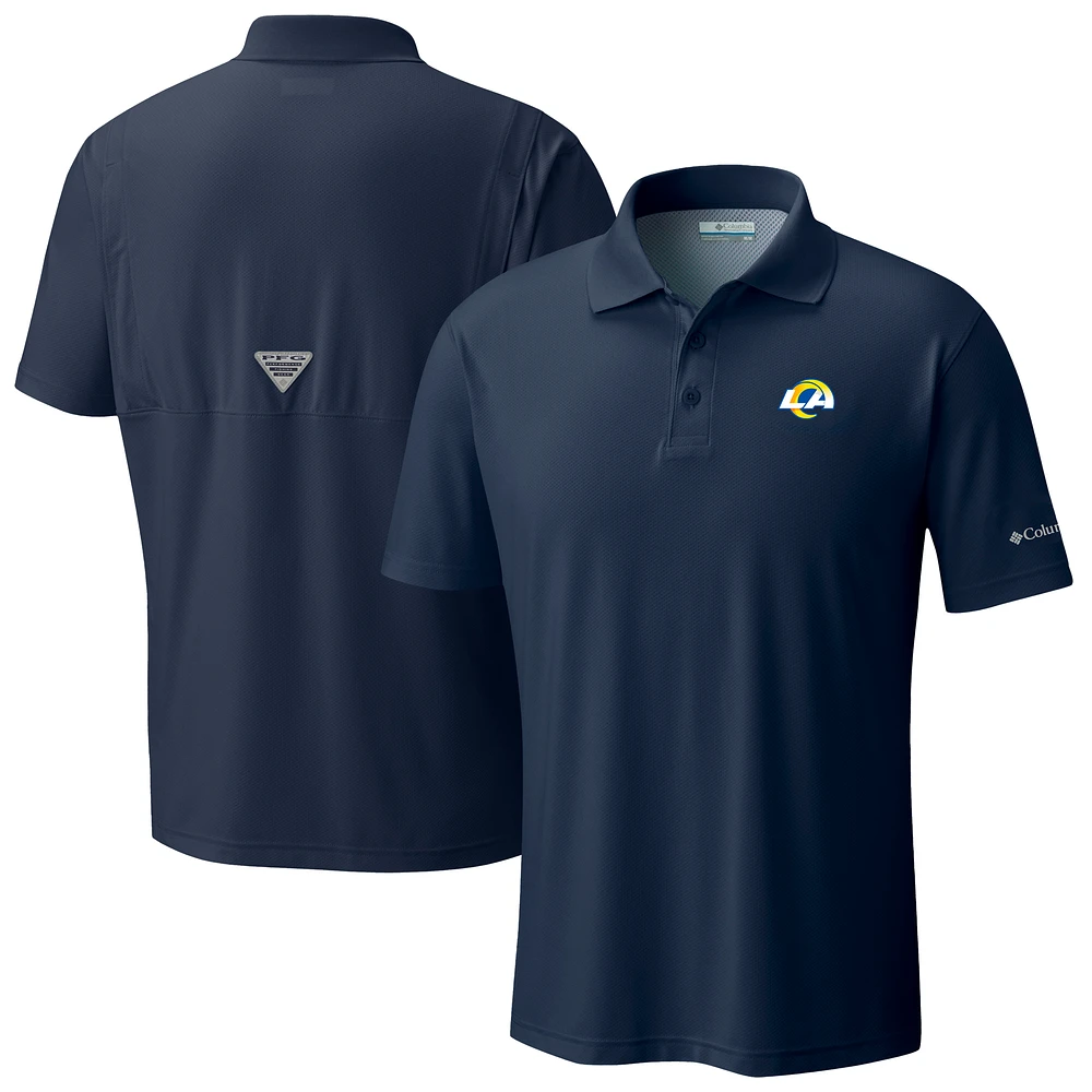 Men's Columbia Navy Los Angeles Rams Low Drag Offshore Polo