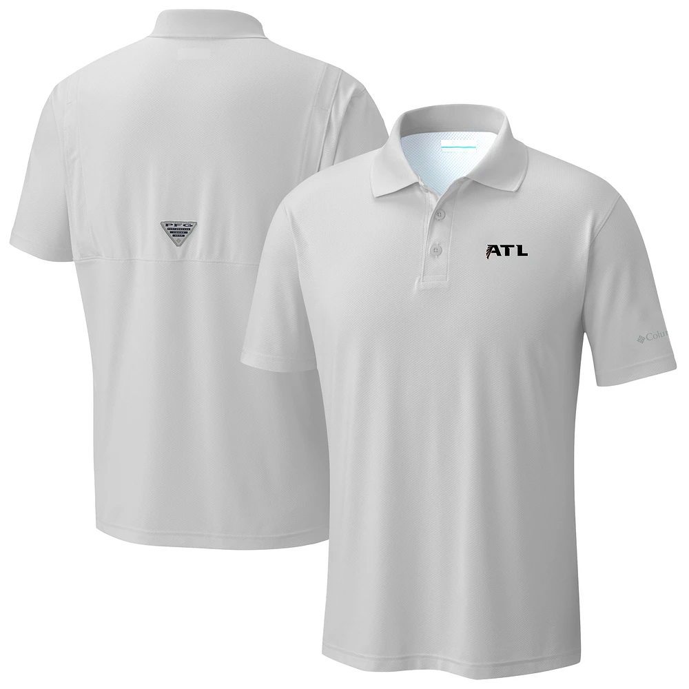 Men's Columbia Light Gray Atlanta Falcons Low Drag Offshore Polo