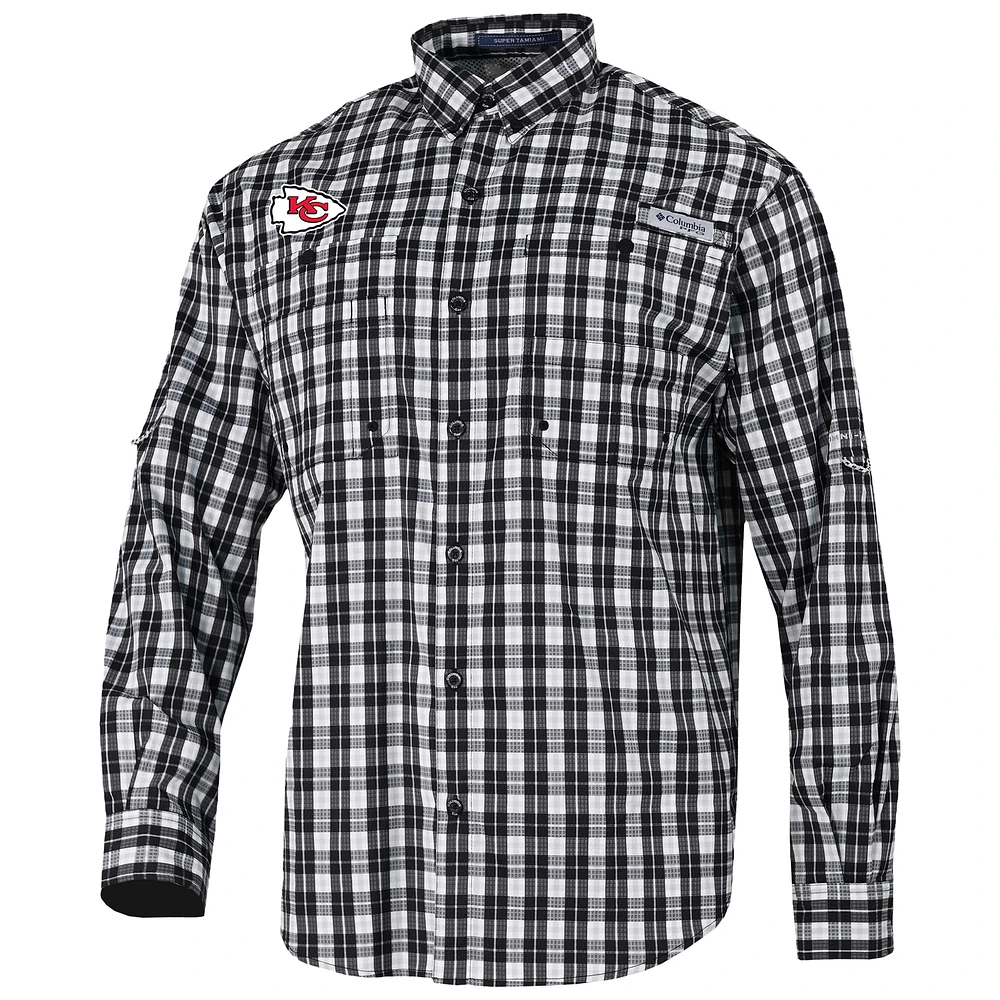 Men's Columbia Kansas City Chiefs Super Slack Tide Long Sleeve Button-Up