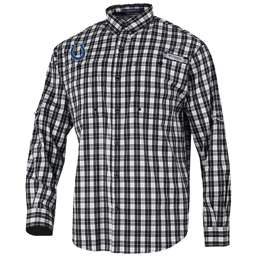 Men's Columbia Indianapolis Colts Super Slack Tide Long Sleeve Button-Up