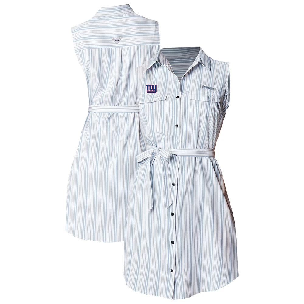 Women's Columbia White New York Giants PFG Sun Drifter Woven Dress