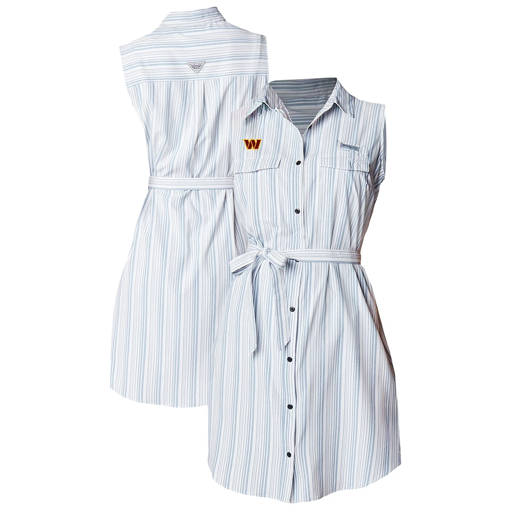 Women's Columbia White Washington Commanders PFG Sun Drifter Woven Dress