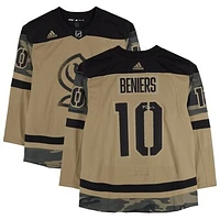 Matty Beniers Seattle Kraken Autographed Camo adidas Authentic Jersey
