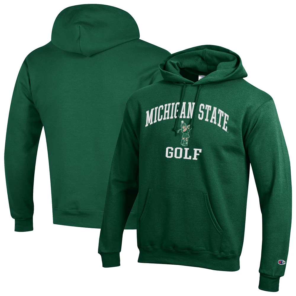 Men's Champion Green Michigan State Spartans Golf Pullover Hoodie