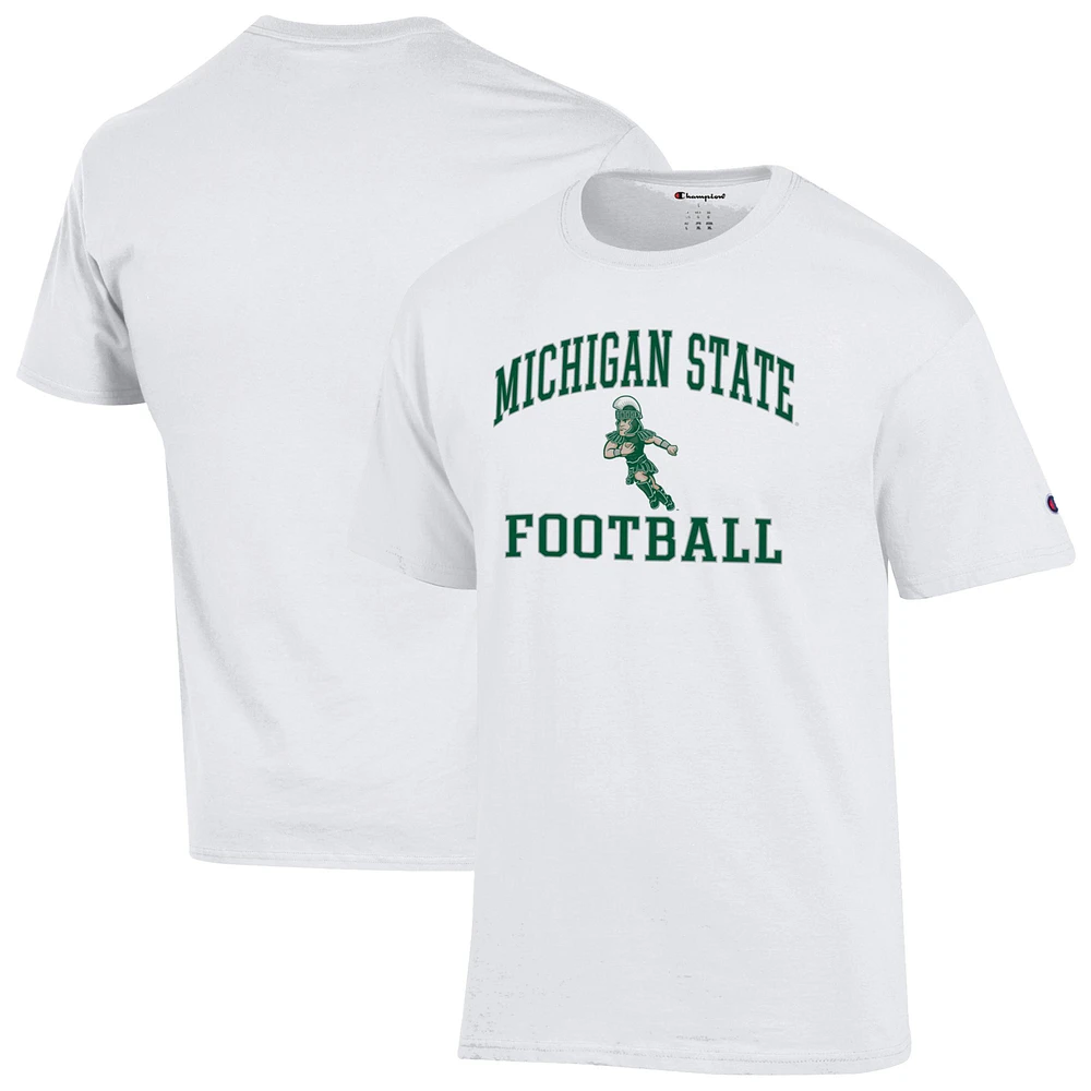 Men's Champion White Michigan State Spartans Football T-Shirt