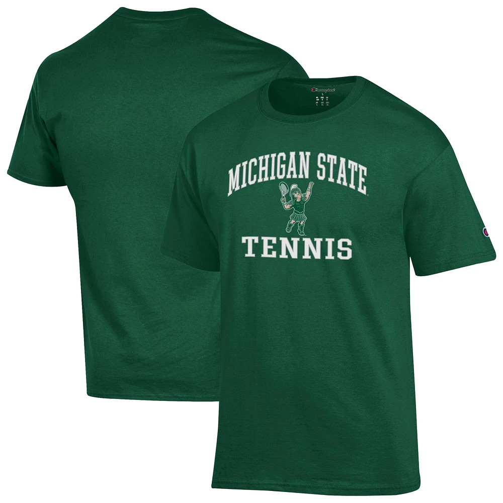 Men's Champion Green Michigan State Spartans Tennis T-Shirt