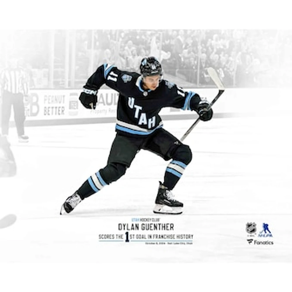 Dylan Guenther Utah Hockey Club Unsigned First Goal Franchise History Photograph