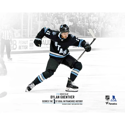 Dylan Guenther Utah Hockey Club Unsigned First Goal Franchise History Photograph