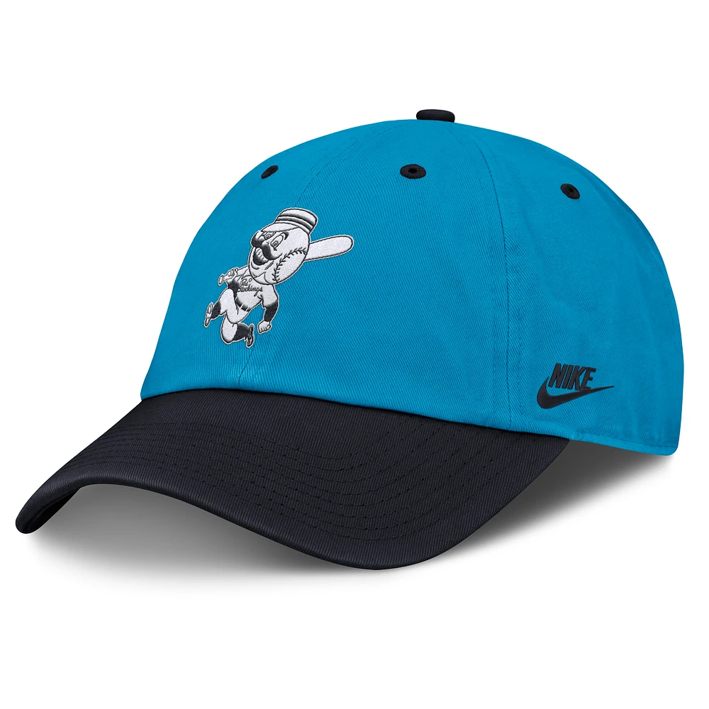 Men's Nike Blue/Navy Cincinnati Reds Neon 90s Club Adjustable Hat