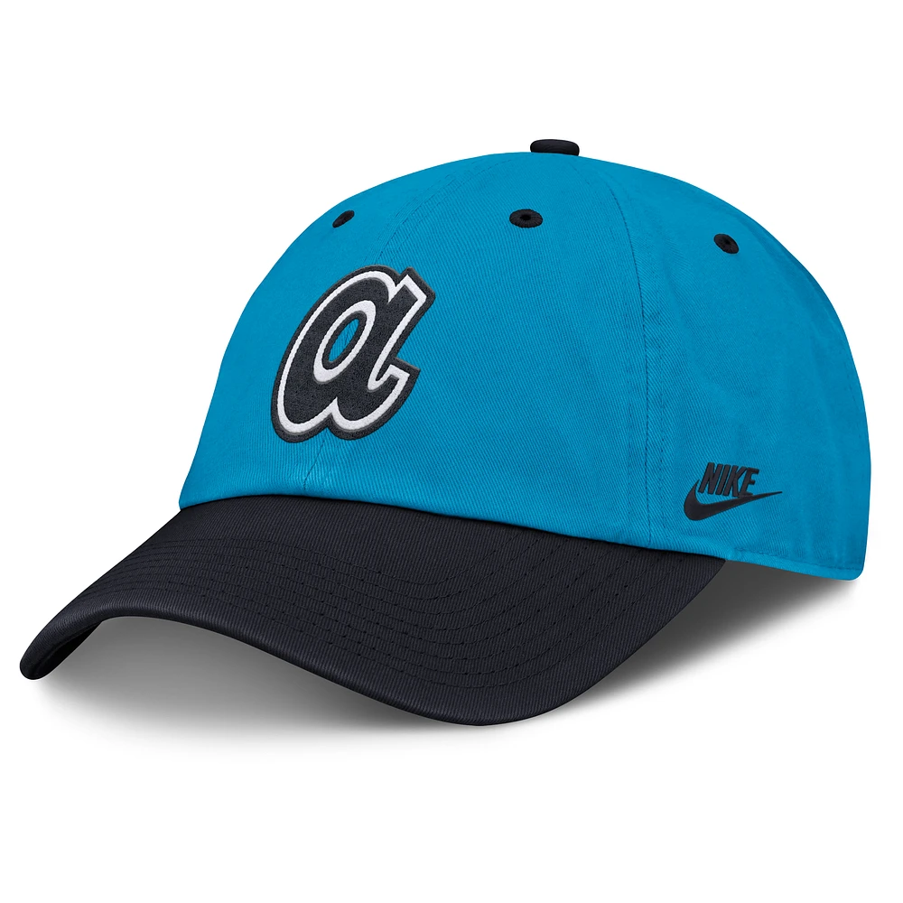 Men's Nike Blue/Navy Atlanta Braves Neon 90s Club Adjustable Hat