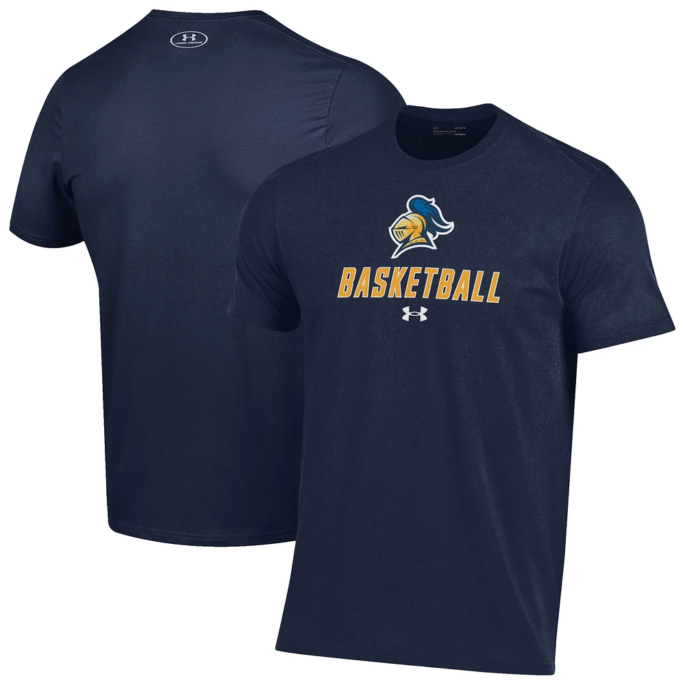 Men's Under Armour Navy Carleton Knights Basketball Performance T-Shirt