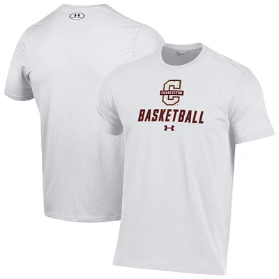 Men's Under Armour White Charleston Cougars Basketball Performance T-Shirt