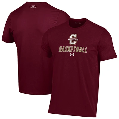 Men's Under Armour Maroon Charleston Cougars Basketball Performance T-Shirt