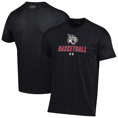 Men's Under Armour Black Davidson Wildcats Basketball Performance T-Shirt