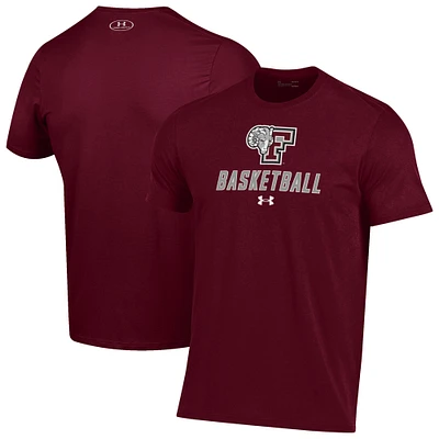 Men's Under Armour Maroon Fordham Rams Basketball Performance T-Shirt
