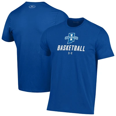 Men's Under Armour Royal Indiana State Sycamores Basketball Performance T-Shirt