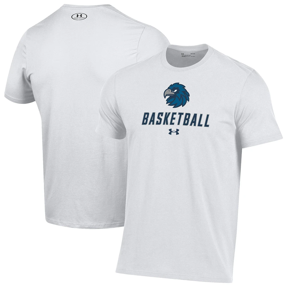 Men's Under Armour White Monmouth Hawks Basketball Performance T-Shirt