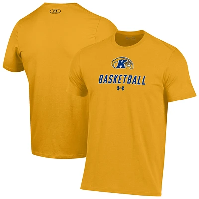 Men's Under Armour Gold Kent State Golden Flashes Basketball Performance T-Shirt