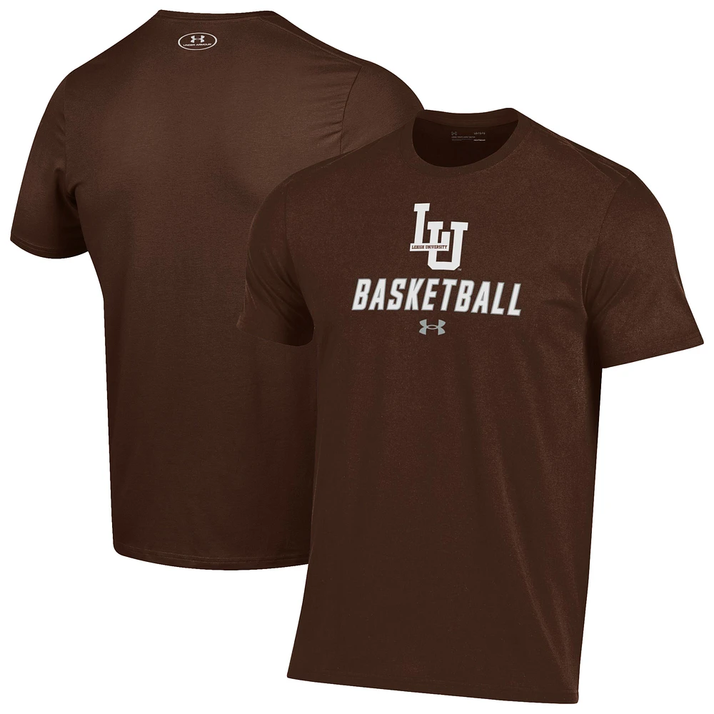 Men's Under Armour Brown Lehigh Mountain Hawks Basketball Performance T-Shirt