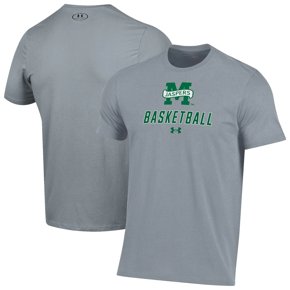 Men's Under Armour Gray Manhattan Jaspers Basketball Performance T-Shirt