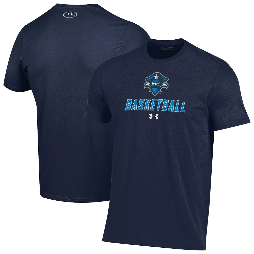 Men's Under Armour Navy New Orleans Privateers Basketball Performance T-Shirt