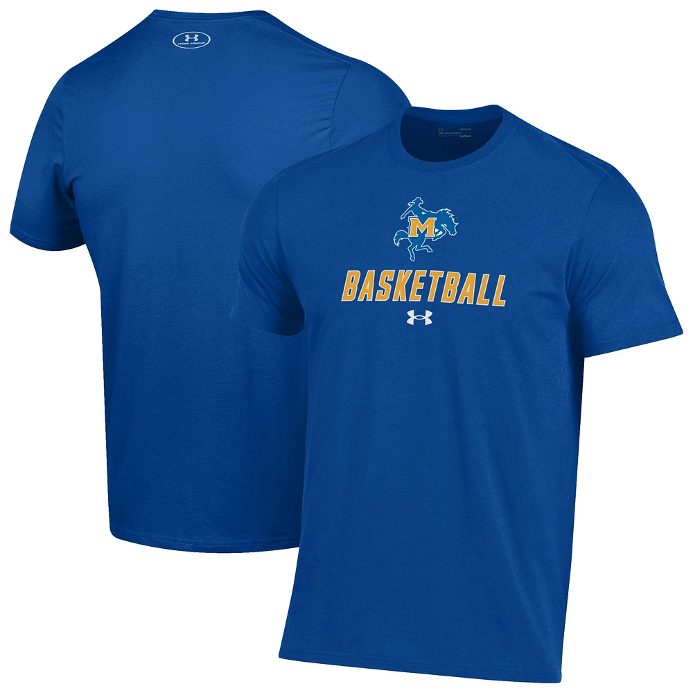 Men's Under Armour Royal McNeese State Cowboys Basketball Performance T-Shirt
