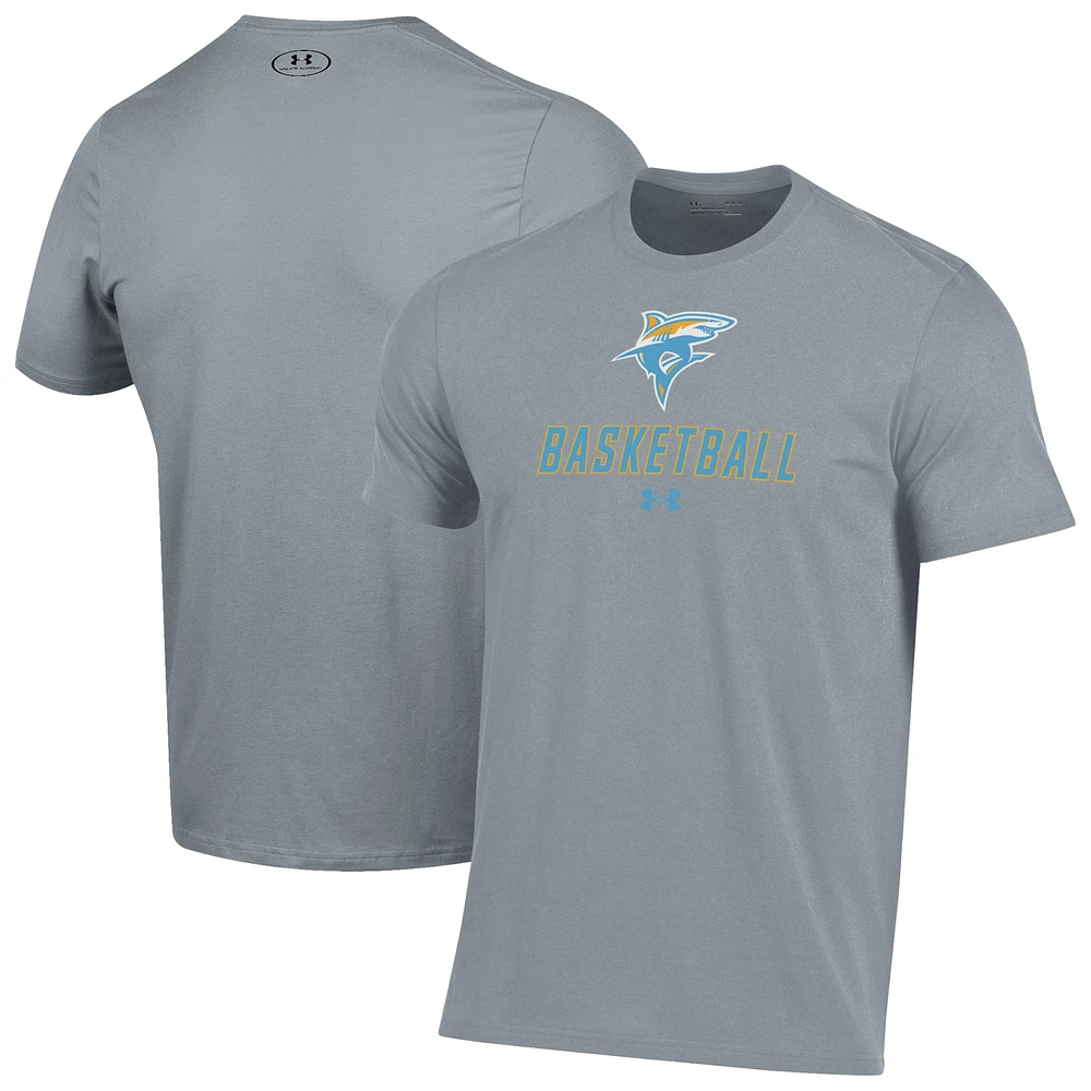 Men's Under Armour Gray LIU Brooklyn Blackbirds Basketball Performance T-Shirt