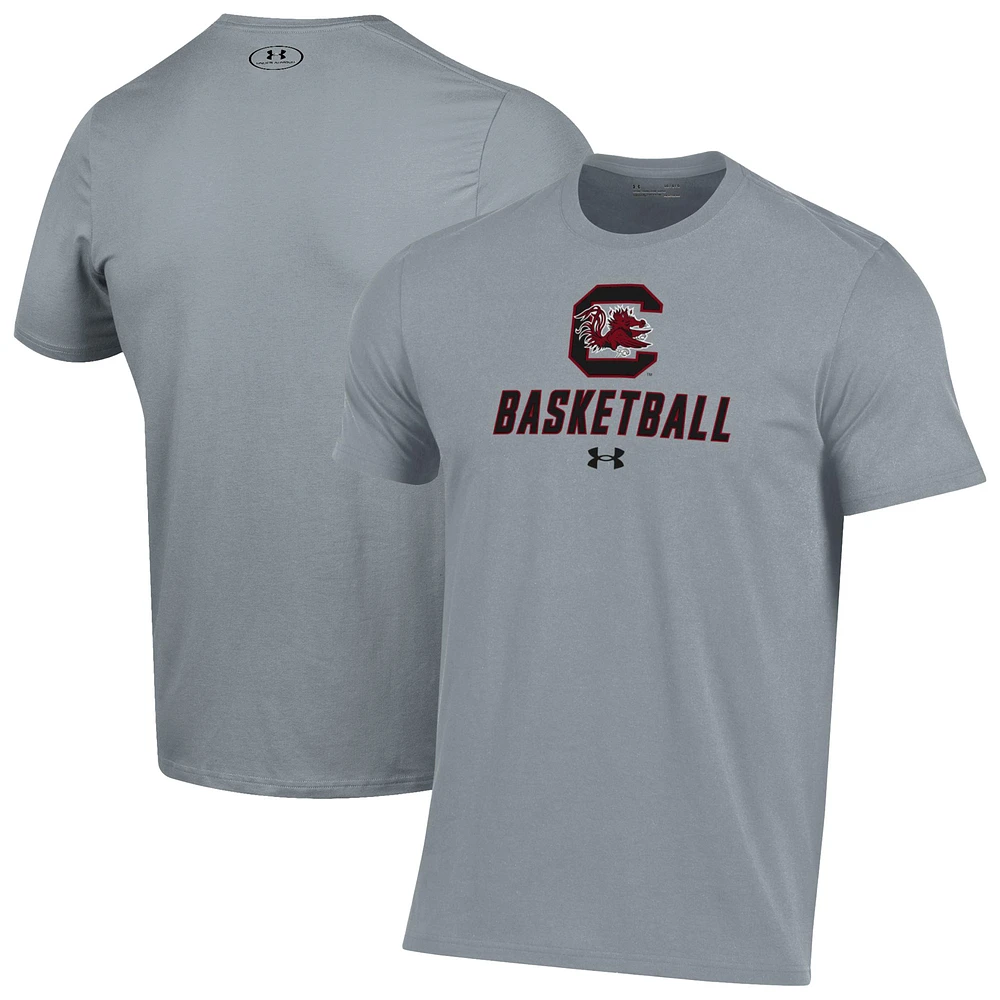 Men's Under Armour Gray South Carolina Gamecocks Basketball Performance T-Shirt