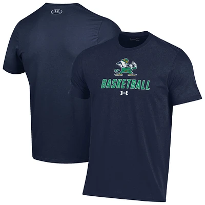 Men's Under Armour Navy Notre Dame Fighting Irish Basketball Performance T-Shirt