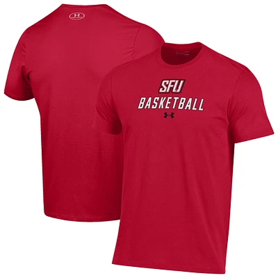Men's Under Armour Red Saint Francis Flash Basketball Performance T-Shirt