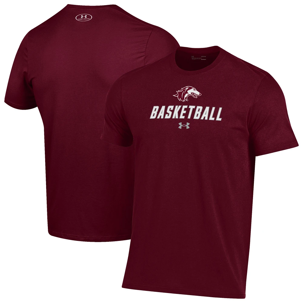 Men's Under Armour Maroon Southern Illinois Salukis Basketball Performance T-Shirt