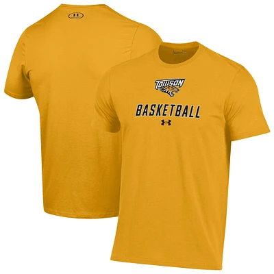 Men's Under Armour  Gold Towson Tigers Basketball Performance T-Shirt