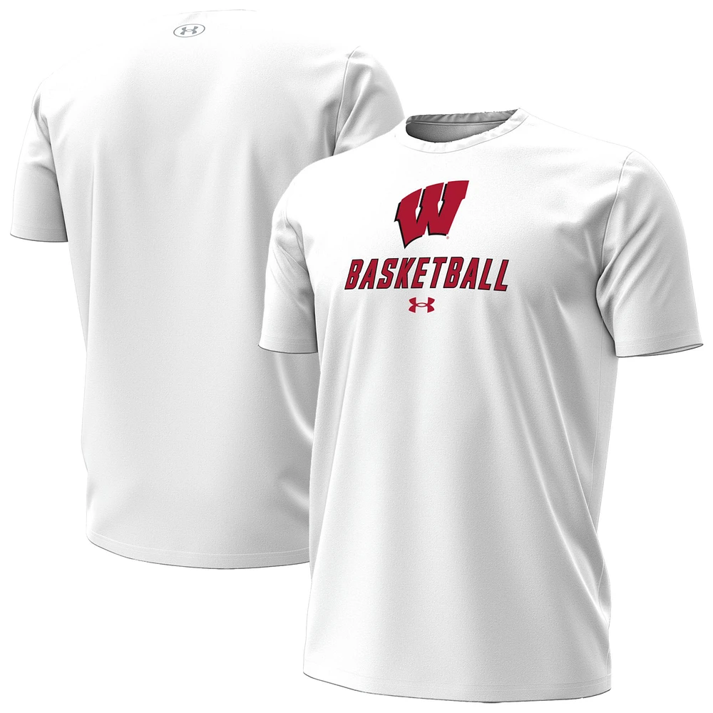 Men's Under Armour Wisconsin Badgers Basketball Performance T-Shirt